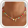 Amazon Transfronterizo Europeo y Americano Nuevo Collar de 26 Letras Ccb Colorido con Cuentas Moda Versátil Cadena para Clavícula Joyería para Mujer
