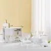 Juego de Cuencos de Postre de Vidrio de Alta Calidad, Copas Altas para Helado, Tazón de Postre de Frutas y Helado de Lujo Ligero