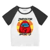 2023 Nueva ropa para niños Camiseta de manga corta de verano para niños y niñas Camisa básica raglán Camiseta de media manga para bebé Top para niños