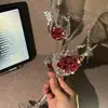Um Par de Taças de Toast Kit de Material DIY Taças de Champanhe Feitas à Mão Presente de Casamento para Noiva Decoração Criativa de Casamento Taças