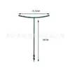 Soporte para plantas de plástico, estaca de soporte para plantas, soporte semicircular, soporte en forma de T, herramienta de fijación para plantas de jardinería, bonsái