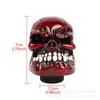Nuevos suministros para automóviles transfronterizos cabeza de calavera de resina modificada personalizada cabeza de engranaje accesorios de cinturón universales cabeza de mango de engranaje palo de onda