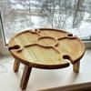Mesa de Comedor de Madera Personalizada Multifuncional y Conveniente Plegable Mesa de Picnic para Exteriores Fabricante Venta al por Mayor