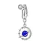 Pistola de perforación corporal para ombligo europea y americana, joya con colgante geométrico pequeño en forma de pistola, anillo para el ombligo, clavo para el ombligo incrustado con diamante, anillo para el ombligo, clavo para el ombligo