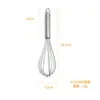 Batidor de Huevos Manual de Acero Inoxidable de 8 Pulgadas 10 Pulgadas 12 Pulgadas Doméstico de Mano Varilla para Batir de 6 Alambres Herramienta para Hornear Huevos de Manivela
