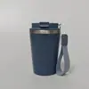 Caneca de Café de Aço Inoxidável com Tampa Flip-Top para Beber Diretamente, Copo com Isolamento a Vácuo, Copo de Água Portátil para Escritório, Presente de Aço Inoxidável 304