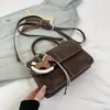Bolsa de Mão Quadrada Pequena Color-Blocking Nova Moda 2026, Bolsa de Ombro para o Dia a Dia de Nicho, Bolsa Transversal Versátil, Bolsa Feminina de Alta Qualidade