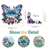Cbccht117-136 Adesivo de Vidro para Canto de Janela com Flores e Pássaros Transfronteiriço Colorido Adesivo Dupla Face Película Decorativa de Vidro Ultra Transparente