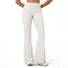 Pantalones de Pierna Ancha Acampanados Ajustados de Cintura Alta para Mujer Europeas y Americanas para Deportes, Correr y Fitness 2551