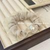 Versión coreana de anillo para el cabello con borde de malla para intestino delgado, perla mágica de arroz, albaricoque, rosa, negro, hada suave, cuerda elástica para el cabello
