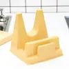 Estante para tapas de ollas, estante para tablas de cortar de encimera, estante de almacenamiento de plástico para encimera de cocina, estante grande para sostener ollas y tablas de cortar