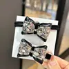 Diadema de strass lujosa y elegante, dulce y brillante con diamantes, scrunchie con forma de lazo para coletas y moños