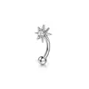 Piercings de Sobrancelha de Aço Inoxidável Moda Transfronteiriça, Piercings de Hélice, Piercings de Sobrancelha Cravejados com Zircônia, Joias de Piercing Finamente Esculpidas, Novos Estilos Feitos Sob Medida