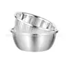 [Actividad] Tazón de acero inoxidable 304 con tapa, tazón para batir huevos, tazón para lavar platos de cocina y escurrir, tazón para amasar, tazón para sopa