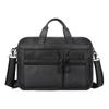 Bolsa de couro retrô masculina de lazer comercial de 15,6 polegadas bolsa de ombro mensageiro bolsa de couro de vaca masculina