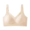 Sujetador sin costuras con copas fijas, sin varillas, soporte trasero bonito, push-up, soporte lateral, estilo camiseta sin mangas para mujer, sin varillas, cómodo