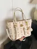 Bolsa Cesta Tote Estampada da Moda para Mulheres 2026 Nova Elegante Versátil Bolsa de Ombro de Nicho Fofa Bolsa Transversal