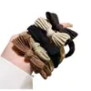 Goma para el pelo anudada simple estilo coreano color café con leche versátil moño para el pelo juvenil dulce alta elasticidad anillo para el pelo banda de goma