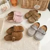 Novos Tênis Birkenstock de Solado Macio para Meninas Primavera 2026, Mocassins de Veludo Estilo Coreano, Mules Slip-On para Uso ao Ar Livre