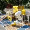 Gran conjunto de toboganes para exteriores para jardines de infancia, equipos de juegos infantiles y atracciones al aire libre para zonas residenciales