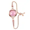 Relógio Pulseira Elegante com Cravação de Diamantes Feminino, Relógio para Estudante Feminina, Relógio de Quartzo Transfronteiriço, Transmissão ao Vivo do Fabricante, Dropshipping de Peça Única