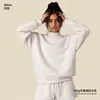 Sudadera de chica dopamine transfronteriza con cuello semi-alto, forro polar, forro polar americano de 350G, sudadera de cuello redondo para mujer