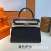 Fabricante Transfronterizo Venta al por Mayor Bolso de Mujer 2023 Nuevo Estampado de Palma Piel Genuina Bolso Estilo Kelly Bolso de Hombro Cruzado Bolso de Mujer Gran Capacidad