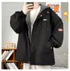Mercadorias de Fujian Outono High Street Jaqueta Falsa de Duas Peças Marca Tendência Masculina Jaqueta com Capuz Solta Top Cool de Celebridade da Internet Malandro Estudante