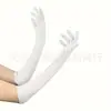 Accesorios para Mujer de los Años 1920 Spandex Satén Flocado Guantes de Charol Accesorios de Disfraz para Fiesta de Baile Transfronteriza en Stock