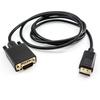 Cabo Dp para Vga 1.8m Cabo Adaptador Displayport para Vga Cabo Adaptador de Display Hd para Computador Tv