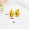 Pingente Dourado Areia de Longa Duração Acessórios DIY Cordão Vermelho dos Doze Signos Colar Feminino Joias Material com Contas Suporte para Celular