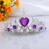 Stock Listo del Fabricante Tocado de Corona Infantil Diadema de Corona de Princesa Fiesta de Cumpleaños Corona de Plástico Accesorios para el Cabello Infantiles