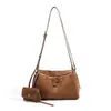 Outono/Inverno 2026 Bolsa de Ombro Única Nova em Couro Genuíno Fosco Sensação de Alto Padrão Design de Nicho Bolsa Hobo Versátil para o Dia a Dia Bolsa Transversal