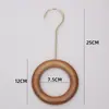 Tienda de ropa clip para sombrero gancho S gancho para colgar gancho para tienda de ropa de mujer clip para tela color nuez con lazo gancho para colgar accesorio para bufanda de seda