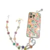 Super linda niña llorando colorida cadena de teléfono con cuentas para colgar en el cuerpo bolso colgante estilo Ins diseño de nicho cadena de teléfono