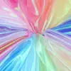 Tela Láser Sinfonía, Tela Colorida, Gasa para Vidrio, Tela Plana Colorida para Ropa de Espectáculo, Gasa Brillante de Malla para Decoración de Escenario