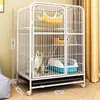 Jaula para Gatos para Uso en Casa, Interior, Espacio Libre Extra Grande, Villa para Gatos con Baño Integrado, Castillo para Gatos, Jaula para Gatos, Casa con Estructura para Trepar Gatos