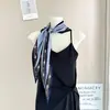 Lenço Triangular de Seda Estilo Hepburn Estampa Retro Luxo Leve Temperamento Lenço de Pescoço Cachecol de Gola Protetor de Pescoço Decoração Versátil Diário Estilo Universal