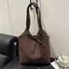 Bolso de Hombro Reversible Estilo Retro Coreano Otoño e Invierno Cuadros Gran Capacidad Versátil para Viajes Cotidianos Estilo Perezoso Bolso Tote Portátil