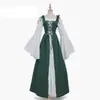 Disfraces Europeos y Americanos Transfronterizos de Halloween para Mujer, Vestido Retro de Dos Piezas de Palacio, Disfraces de Escenario de Drama Medieval