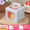 Caixa de Bolo de Aniversário com Desenho Animado Atacado Bolsa Caixa de Embalagem para Assar 4 Polegadas 6 Polegadas 8 Polegadas Janela Transparente Caixa para Sobremesa