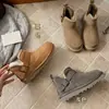 Botas de Nieve Henan Sangpo Hebilla Retro Cuello en V Cortas Tobilleras Botas de Nieve 20692