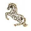 Broche de Caballo de Alta Gama para Mujer, Moda de Lujo Ligero, Corsage Retro de Nicho, Accesorios para Traje, Joyería de Pines al por Mayor