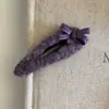 Grampo de Cabelo Roxo de Lã de Cordeiro Estilo Coreano com Laço Clip BB Clip para Franja Presilha Versátil Presilha Lateral
