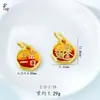 Colgante de Esmalte de Peonía de Lujo Accesorios para Joyería DIY Cuentas de Oro Arena Antigua Cobre Chapado en Oro Tendencia Nacional Gema Roja Vajra