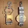 Bloco de Polia de Rebobinamento de Fio de Nylon Polia de Cabo de Uso Duplo Pendurado Polia de Arraste de Fio Padrão Nacional Bloco de Polia de Energia Frete Grátis