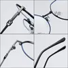Armações de Óculos de Metal Novo Estilo, Armações de Óculos Lisas, Luz Azul Anti-Azul, Proteção Ocular, Lentes Lisas, Armações Grandes Simples Que Fazem o Rosto Parecer Menor, Atacado