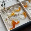 Anel Pingente de Calcedônia Colorida Natural Gato DIY Ágata Cor de Doce Joias Criativas Fofas Animal de Estimação Fofo Estilo Chinês Acessórios de Jade