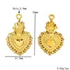 19 Acero Inoxidable Chapado en Oro de 18K Moda de Alta Costura Colgante Corazón Sol para Pulsera Collar DIY Accesorios de Joyería de Acero de Titanio