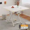 Mesa de jantar dobrável, mesa redonda simples para imóveis de aluguel, mesa portátil para exterior para montar barracas, mesa quadrada pequena para apartamentos pequenos